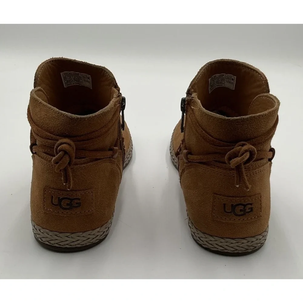 UGG Rianne boots in a chestnut suede Strappy Casual Fall Winter Size 8.5 Women's